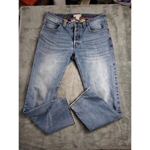 Mens Carbon 2 Colbalt Blue Denim Straight Leg Jeans Size 34x30. Preppy....